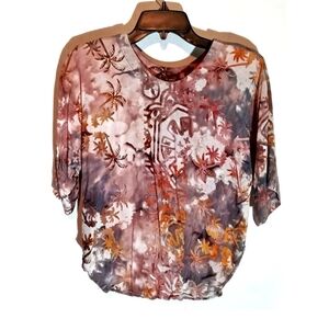 Vintage Tropical Tantrum Beige Shirt